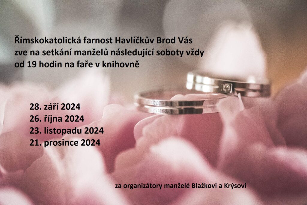 Podzimní termíny setkání manželů 2024